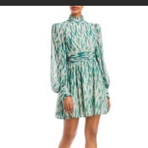 Aqua green and white dress extra small